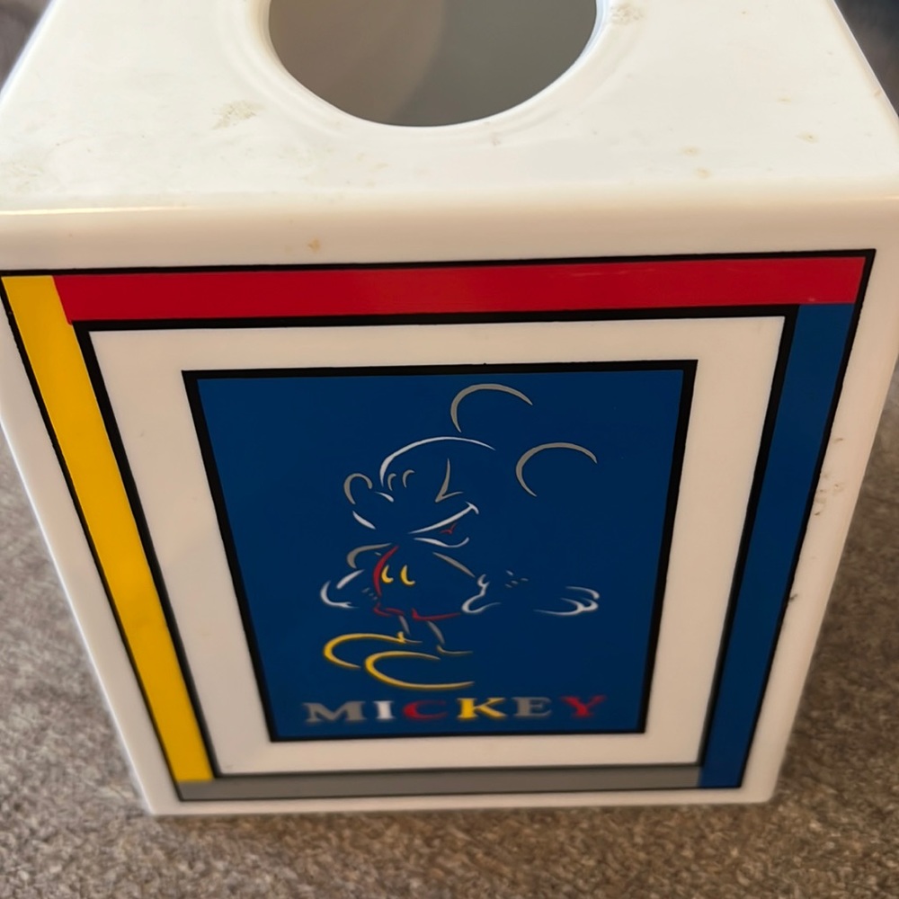 90s retro Mickey Mouse tissue box cover